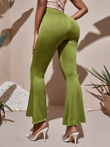 SXY Solid Flare Leg Pants