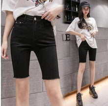 Women's jeans summer 2020 new black high waist slim jeans women's thin five-point shorts short jeans pants for women