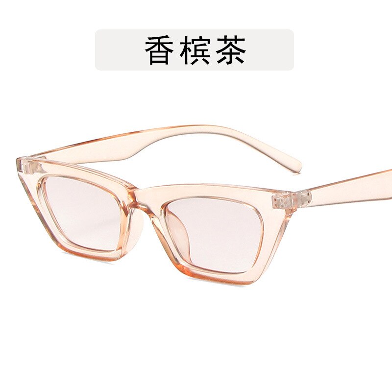 New Cateye Vintage Red Pink Sunglasses Women Brand Designer Retro Points Sun Glasses Female Superstar Lady Cat Eye