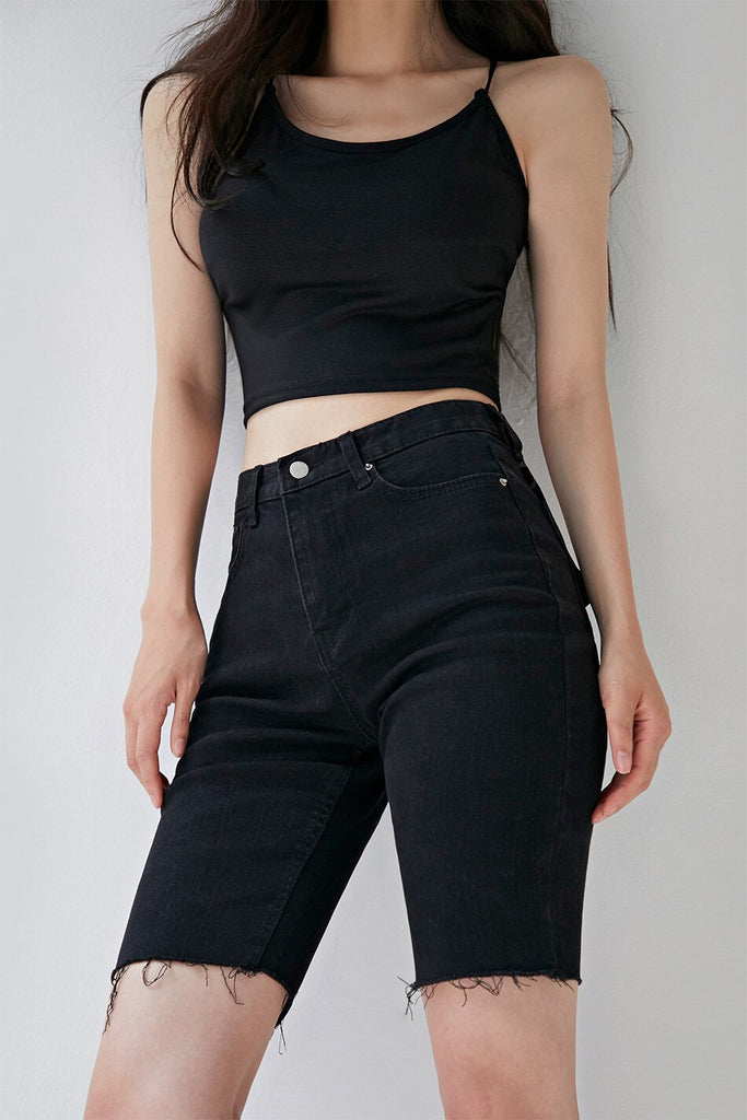 Women's jeans summer 2020 new black high waist slim jeans women's thin five-point shorts short jeans pants for women