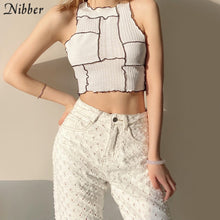 Nibbler Solid Color Stitching Ruffled Lace Women's Vest Casual Sleeveless Navel Street Party Club Summer 2021 Women's Vest