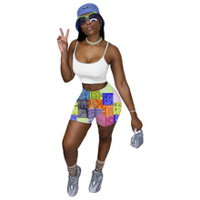 High Waist Drawstring Banadanna Plaid Print Women's Shorts Fashion Summer Clothes Casual Drawstring Night Club Party Wear Short