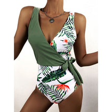 Ashgaily 2021 Print One Piece Swimwear Women Swimsuit Floral Padded Bathing Suit Cut Out Beach Wear Bodysuit Monokini Female