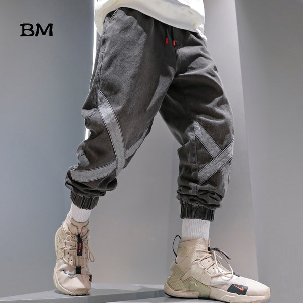 Hip Hop Harem Jeans Streetwear Denim Trousers Kpop Korean Style Clothes Oversized Pants Men Fashions Blue Jeans Harajuku joggers