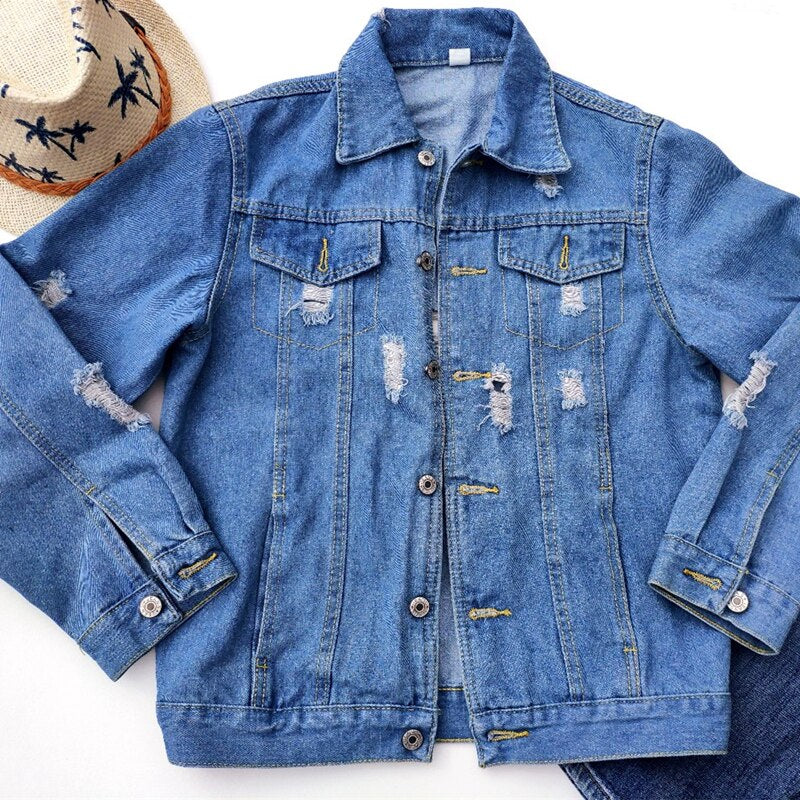 Women Basic Coat Denim Jacket Women Winter Denim Jacket For Women Jeans Jacket Women Denim Coat Lady Loose Fit Casual Style