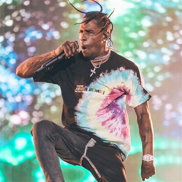 Travis Scott Astroworld Festival Run Tie Dye Tee T Men Women 1:1 Best Quality ASTROWORLD TRAVIS SCOTT t-shirts