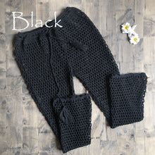 Ins Explosion Beach Handmade Crochet Hollow Out Bandage Elastic Waist Shell Pants Sunscreen Fishing Net Trouser