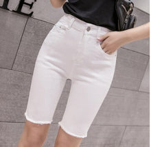 Women's jeans summer 2020 new black high waist slim jeans women's thin five-point shorts short jeans pants for women