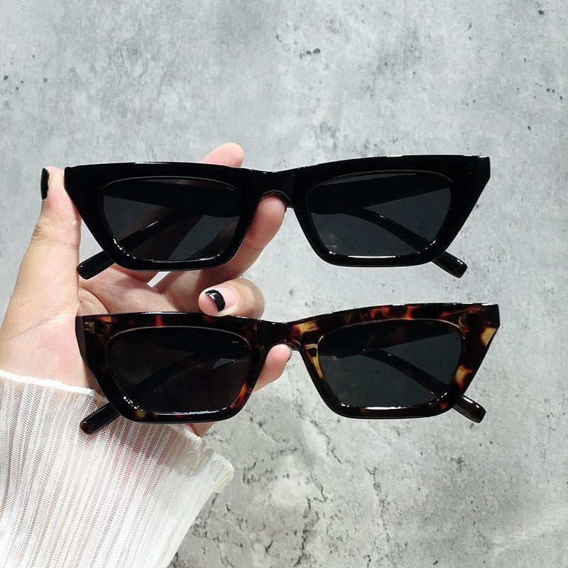 New Cateye Vintage Red Pink Sunglasses Women Brand Designer Retro Points Sun Glasses Female Superstar Lady Cat Eye