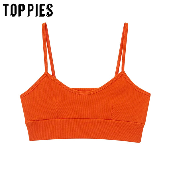 toppies womens cropped tops stretch camisoles casual ladies sports tops tees solid color